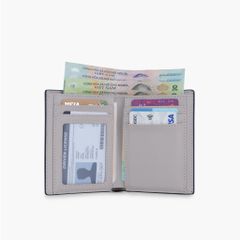 Ví nam dáng đứng gập đôi da bò Nappa phối màu thanh lịch, hiện đại NVN-109