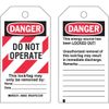  66063 Brady® DANGER Do Not Operate Energy Source Lockout Tag 