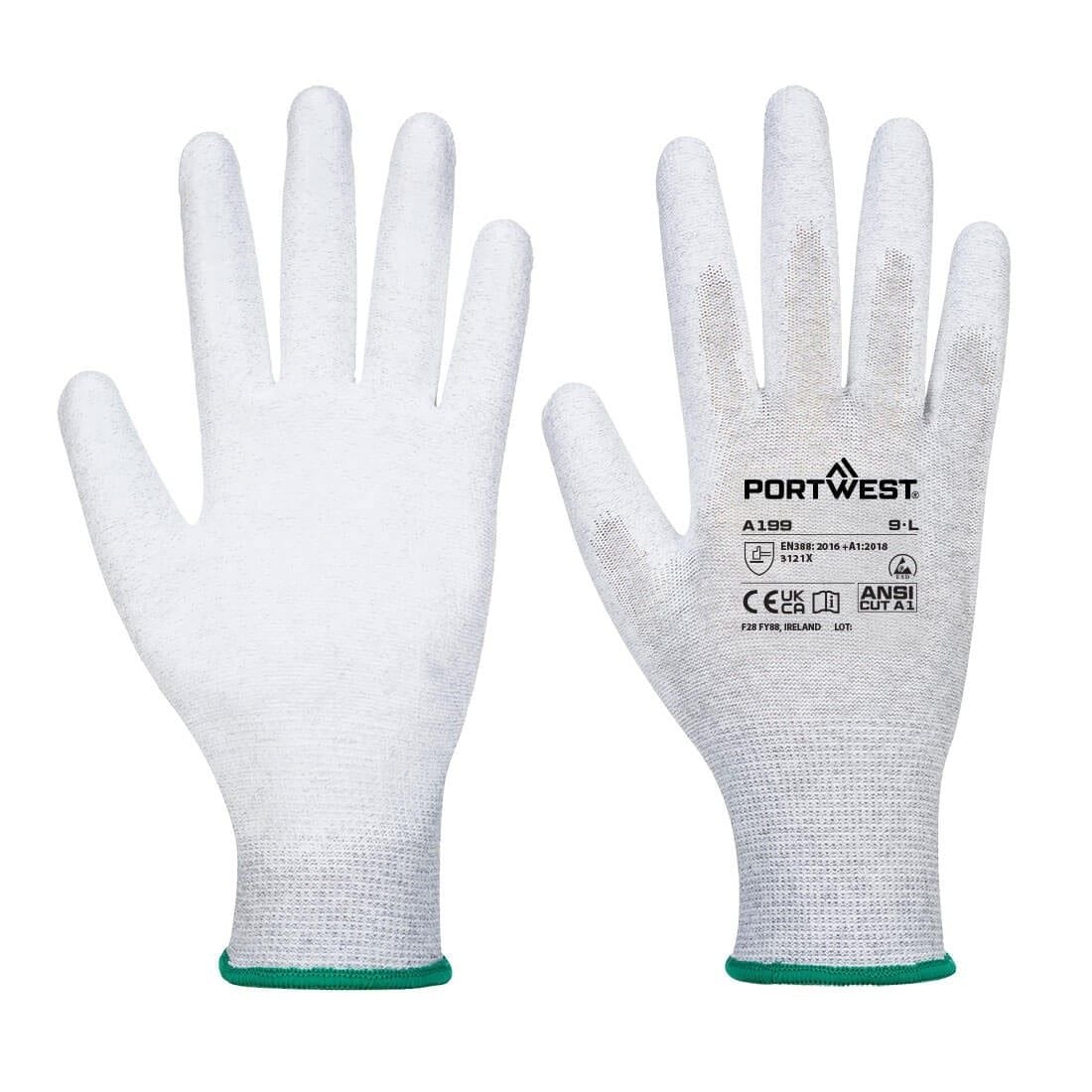  Găng tay chống tĩnh điện Portwest AB199 ESD 13 PU Palm Essential Multipack (Pk12) 