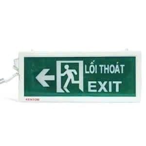  ĐÈN LỐI THOÁT  Kiểu 1 mặt, chữ EXIT và LỐI THOÁT màu trắng trên nền xanh 