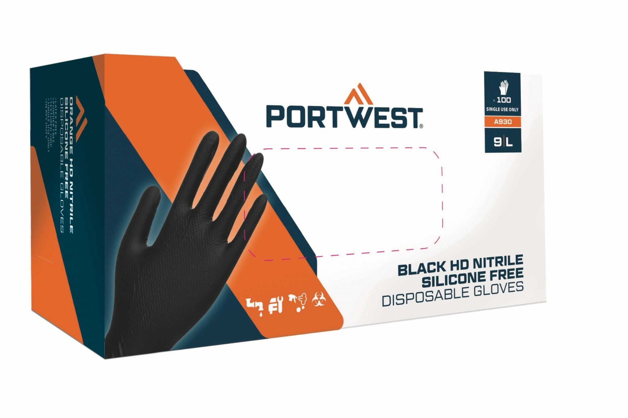  Găng tay dùng một lần Portwest A930 Disp 7 mil Disposable Glove (Pk100) 