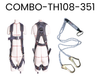  Combo dây đai an toàn toàn thân kết hợp  2 móc lớn COMBO-TH108-351- PPE 
