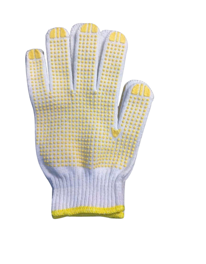  GC-DH-50Y Găng tay cotton chấm hạt 50g vàng 