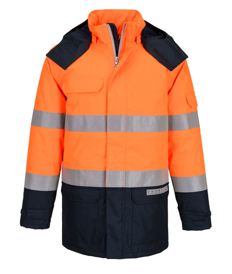  Áo khoác mùa đông chống cháy phản quang Portwest FR817 Bizflame Rain+ Hi-Vis Multi-Norm Contrast FR Winter Jacket 