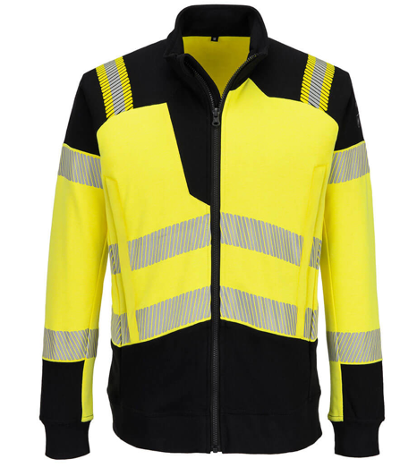  Áo khoác nỉ chống cháy phản quang Portwest FR717 PW3 Modaflame Knit Hi-Vis FR Full Zip Sweatshirt 