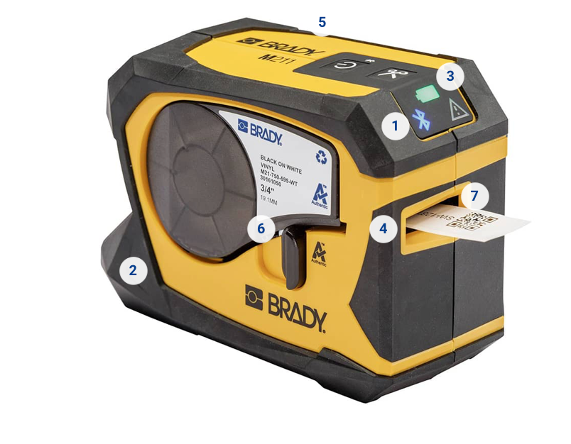  Máy In Nhãn Bluetooth Cầm Tay Brady M211 Kèm Bộ Phụ Kiện 