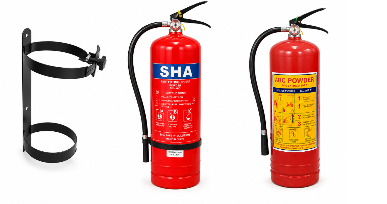  Bộ Bình Chữa Cháy Bột ABC 8kg Kèm Giá Treo F8 