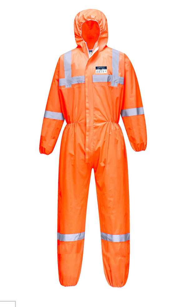  Quần Áo Chống Hóa Chất Portwest ST36 BizTex SMS Hi-Vis Coverall Type 5/6 Màu Cam 