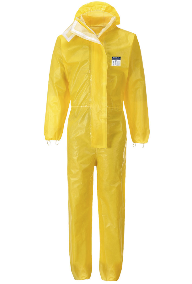  Quần Áo Chống Hóa Chất Portwest ST70 BizTex Microporous Coverall Type 3/4/5/6 Màu Vàng 
