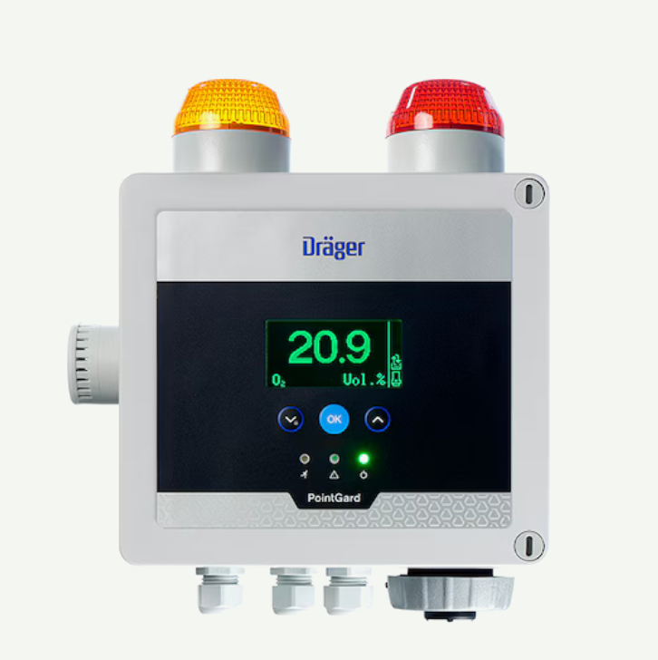  Dräger PointGard 3100 EC – Hệ Thống Giám Sát Khí Độc Và Oxy 1 Kênh Tích Hợp Báo Động 