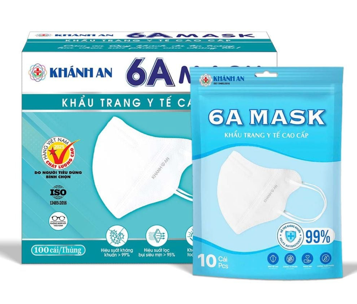  Khẩu Trang Y Tế 6A MASK Khánh An KA-MED-6A-10P – PPE 