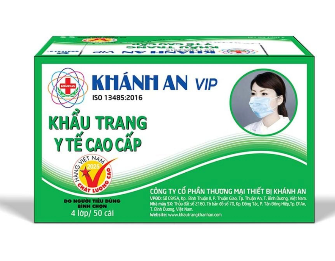  Khẩu Trang Y Tế 4 Lớp VIP Khánh An KA-MED-4LVIP-50P – PPE 