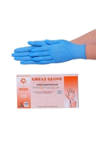 Găng tay nitrile Great Glove Malaysia xanh dương