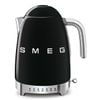  Ấm đun nước siêu tốc có nhiệt độ màu đen hiệu Smeg, Model KLF04BLEU 