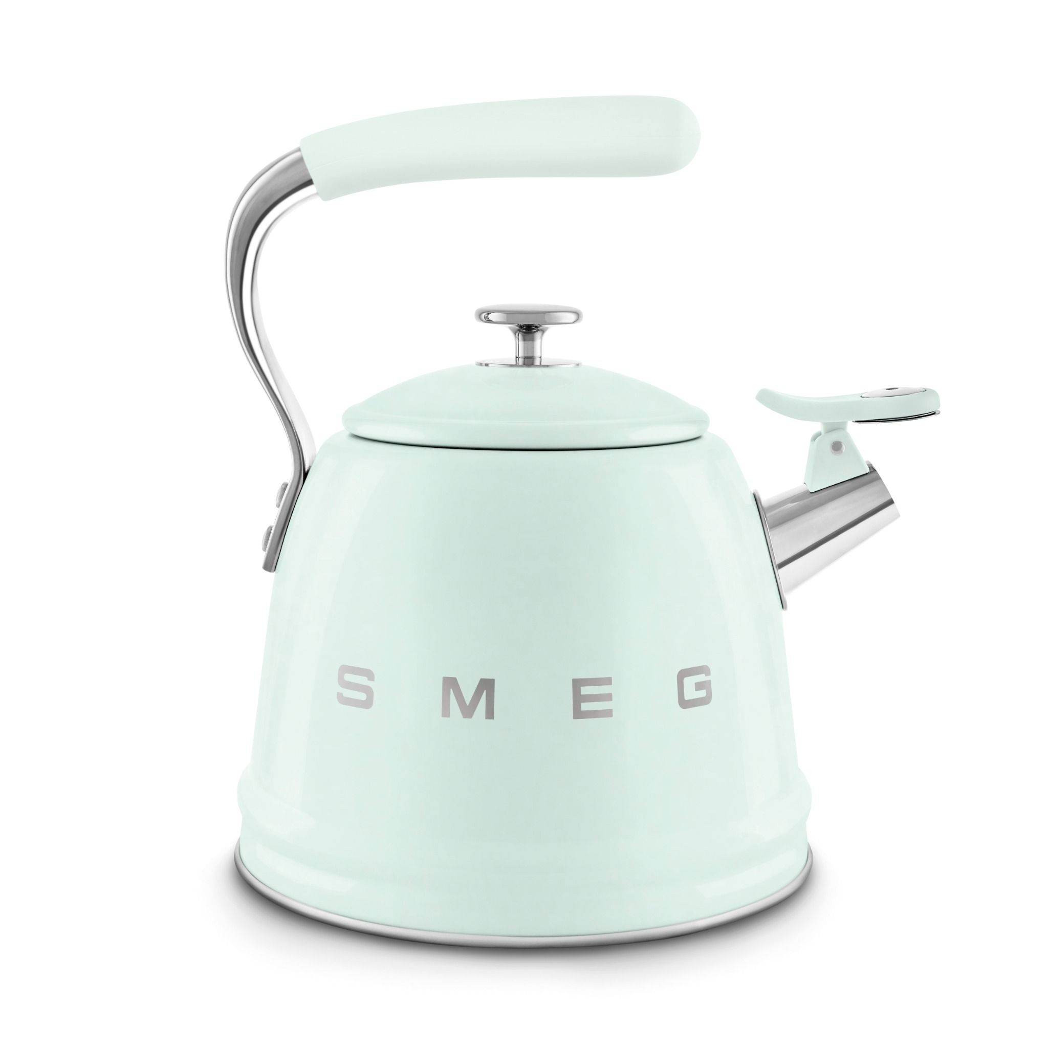  Ấm đun nước thổi sáo màu xanh lá pastel hiệu Smeg, Model WKF01PG 