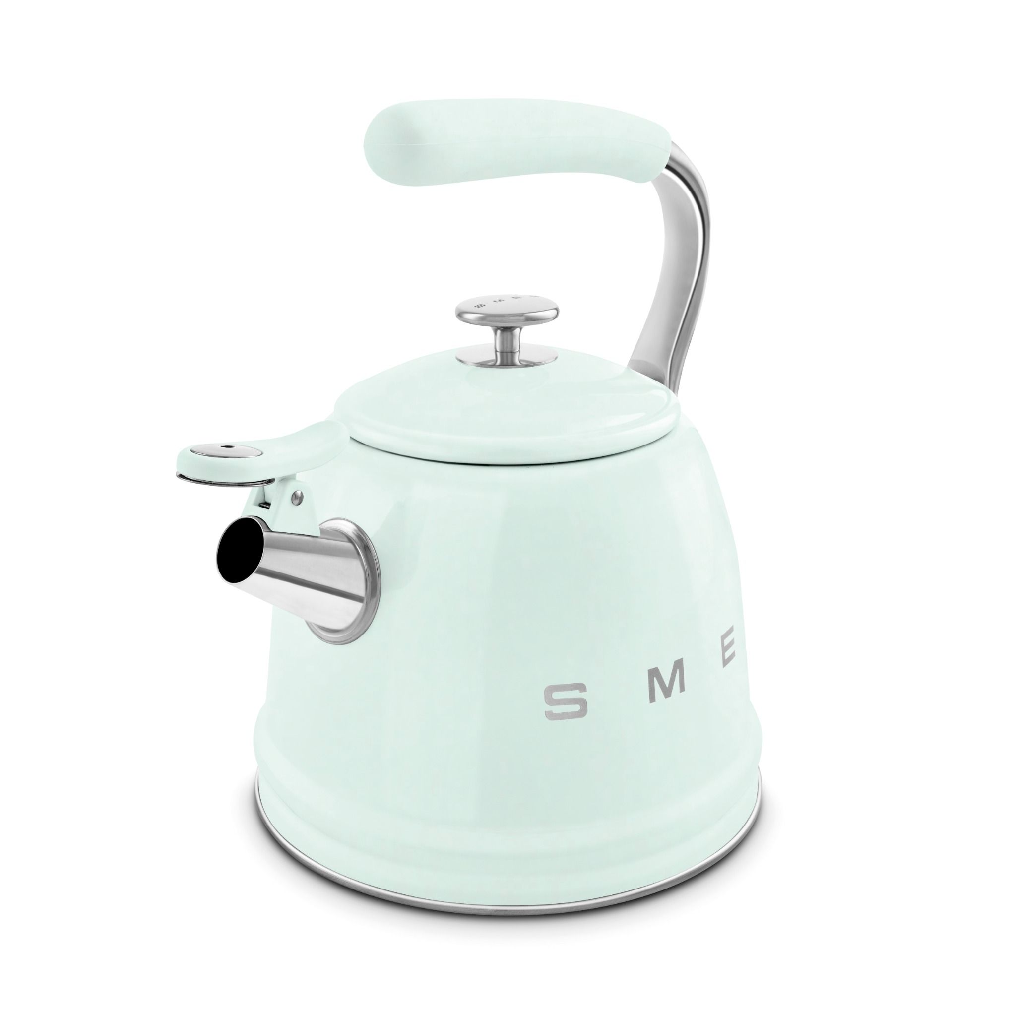  Ấm đun nước thổi sáo màu xanh lá pastel hiệu Smeg, Model WKF01PG 