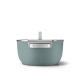  Nồi chống dính 24cm có nắp màu xanh ngọc nhám hiệu Smeg, Model CSF2412EGM 