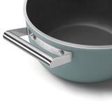  Nồi chống dính 24cm có nắp màu xanh ngọc nhám hiệu Smeg, Model CSF2412EGM 
