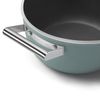  Nồi chống dính 24cm có nắp màu xanh ngọc nhám hiệu Smeg, Model CSF2412EGM 