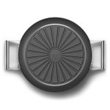  Chảo sâu lòng chống dính 28cm có nắp màu đen hiệu Smeg, Model DPF2812BLM 