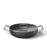  Chảo sâu lòng chống dính 28cm có nắp màu đen hiệu Smeg, Model DPF2812BLM 