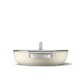  Chảo sâu lòng chống dính 28cm có nắp màu kem hiệu Smeg, Model DPF2812CRM 