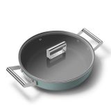  Chảo sâu lòng chống dính 28cm có nắp màu xanh ngọc hiệu Smeg, Model DPF2812EGM 