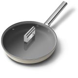  Chảo chống dính 28cm không nắp màu kem hiệu Smeg, Model FPF2802CRM 