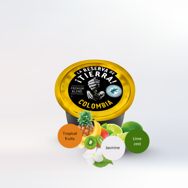  Cà phê viên nén hiệu BLUE LAVAZZA - TIERRA COLOMBIA, đóng gói 100 viên/hộp 