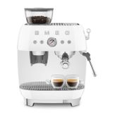  Máy pha cà phê tích hợp xay màu trắng hiệu Smeg, Model EGF03WHEU 