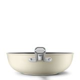  Chảo xào cán dài chống dính 30cm không nắp màu kem hiệu Smeg, Model WOF3002CRM 