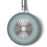  Chảo xào cán dài chống dính 30cm không nắp màu xanh ngọc hiệu Smeg, Model WOF3002EGM 