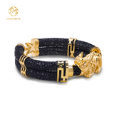  Kiềng Tay Da Cá Đuối - Charm Tỳ Hưu 