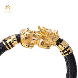  Kiềng Tay Da Cá Đuối - Charm Tỳ Hưu 