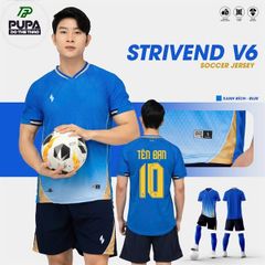 STRIVEND - Áo bóng đá không logo Strivend V6 vải Bezel - XANH BÍCH