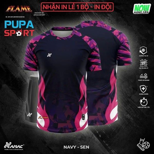 AMAC - BỘ KHÔNG LOGO FLAME - HỒNG SEN