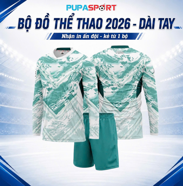 HP - ÁO TAY DÀI TUYỂN BỒ ĐÀO NHA - TRẮNG XANH