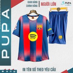 HD - CLB BARCA SÂN NHÀ 25/26 vải mè hàn - SỌC XANH ĐỎ 25/26
