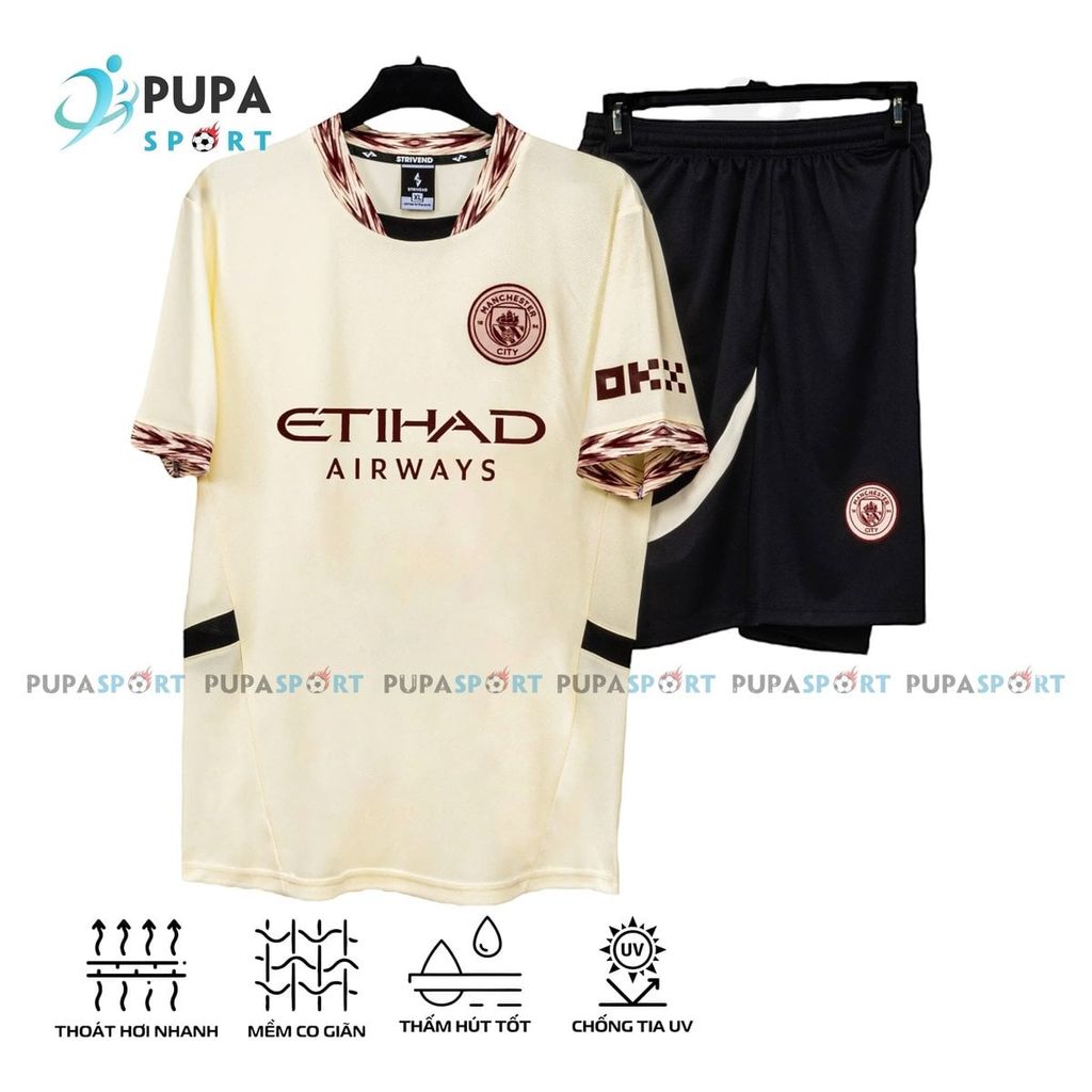 Áo Bóng Đá Mancity Kem