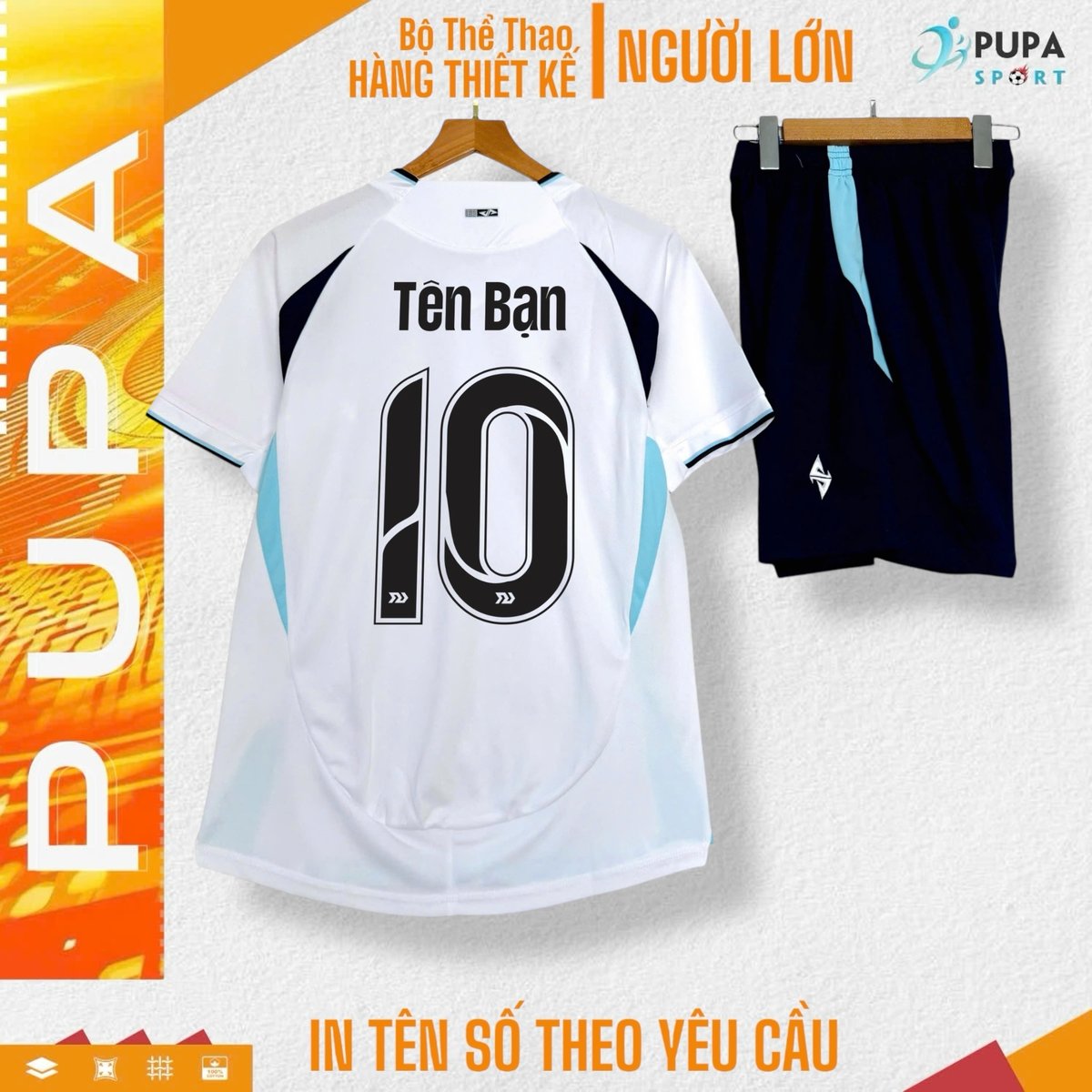 Bộ V5 Trắng Xanh