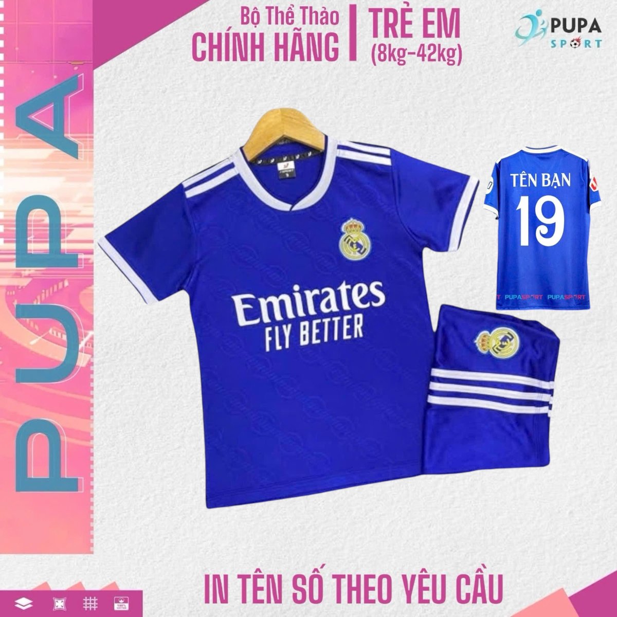 Áo Real Madrid Xanh trẻ em