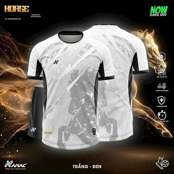 AMAC - BỘ KHÔNG LOGO HORSE - MÀU TRẮNG