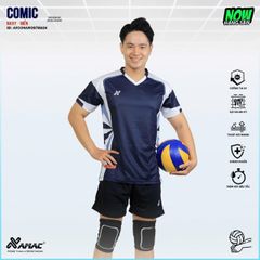 AMAC - BỘ BÓNG CHUYỀN - COMIC ( NAM ) - MÀU NAVY BIỂN