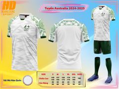 Tuyển ÚC OLYMPIC 2025 vải mè Hàn HD - TRẮNG