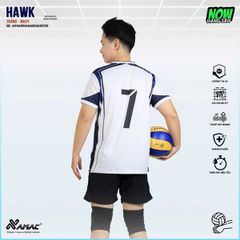 AMAC - BỘ BÓNG CHUYỀN - BC HAWK ( NAM ) - MÀU TRẮNG - S