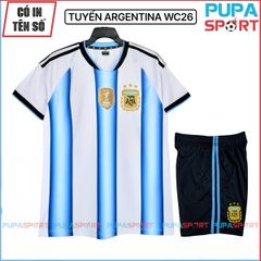 JP - TUYỂN ARGENTINA WORLD CUP 2026 - TRẮNG SỌC XANH
