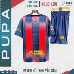 HD - CLB BARCA SÂN NHÀ 25/26 vải mè hàn - SỌC XANH ĐỎ 25/26