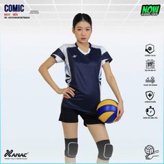 AMAC - BỘ BÓNG CHUYỀN - COMIC ( NỮ ) - MÀU NAVY BIỂN