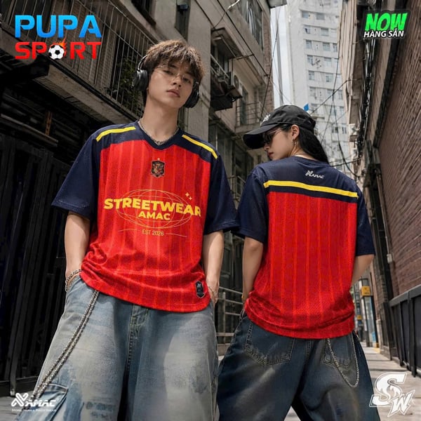 AMAC - STREETWEAR TÂY BAN NHA - ĐỎ SỌC VÀNG