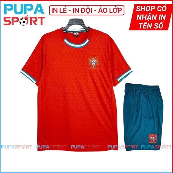 JP - Tuyển Bồ Đào Nha sân nhà 2025 thun lạnh cao cấp - ĐỎ CỔ TRÒN
